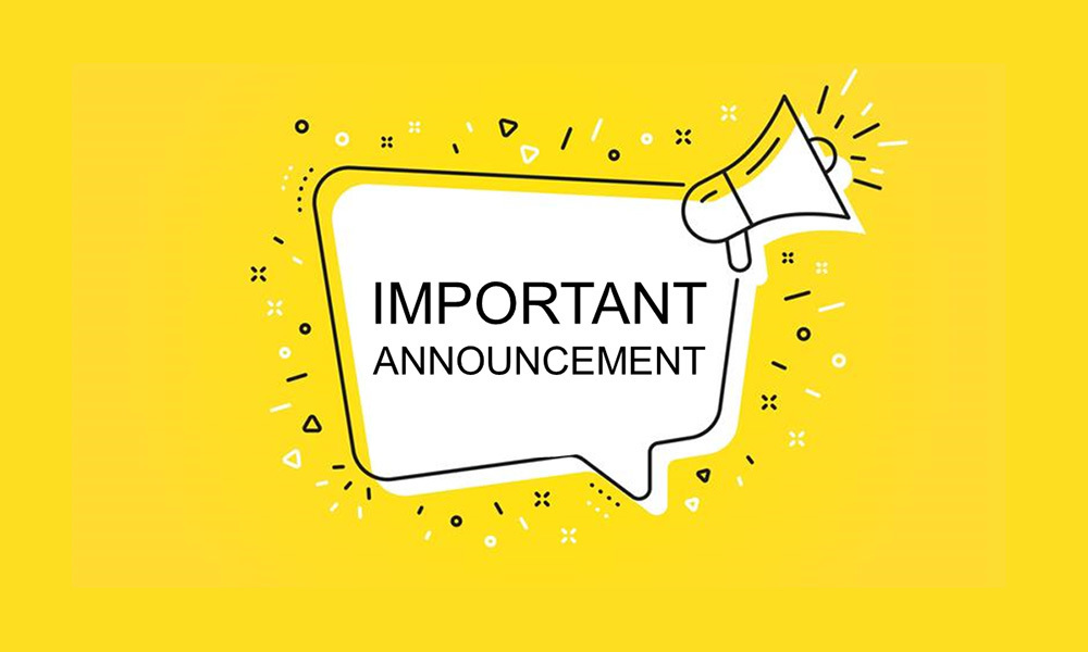 important announcement